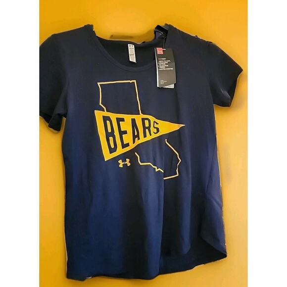California Golden Bears Under Armour Heatgear Tee Short Sleeve Shirt Nwt A98 - Picture 1 of 4